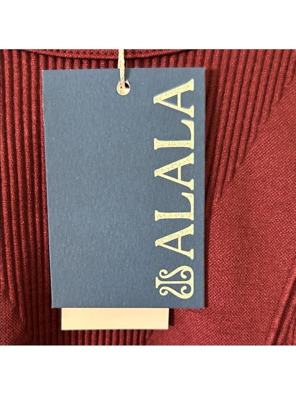 Alala Deep Red Long Sleeve Seamless Top | Size Large | Workout - Picture 3 of 5